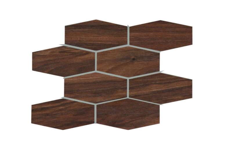 Placa decorativa Marazzi Treverkchic Noce Italiano Mosaico 25x30 cm MH5P