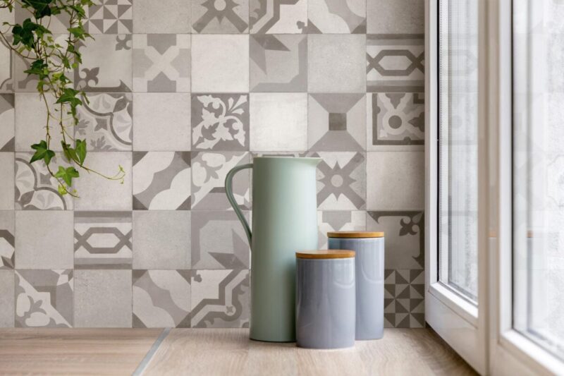 Placa decorativa Marazzi Work Grey Decoro Vintage 30x90 cm Rectificata M13C - imagine 3