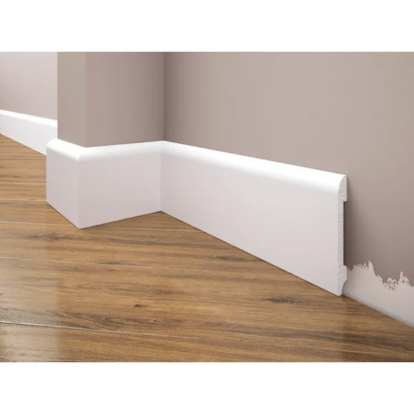 Plinta decorativa Durotec 11, alba, 244x8x1.5 cm