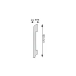 Plinta decorativa Durotec 11, alba, 244x8x1.5 cm
