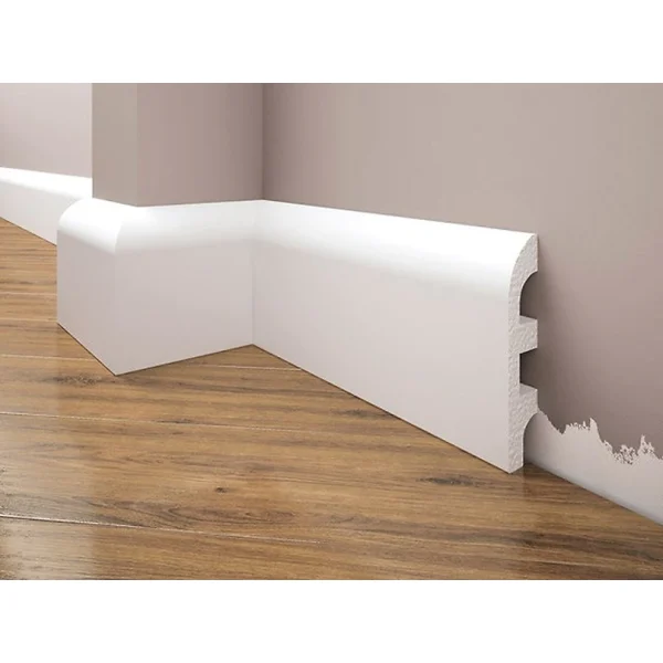 Plinta decorativa alba din DUROTEC 19 2.44 ml