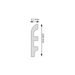 Plinta decorativa alba din DUROTEC 19 2.44 ml
