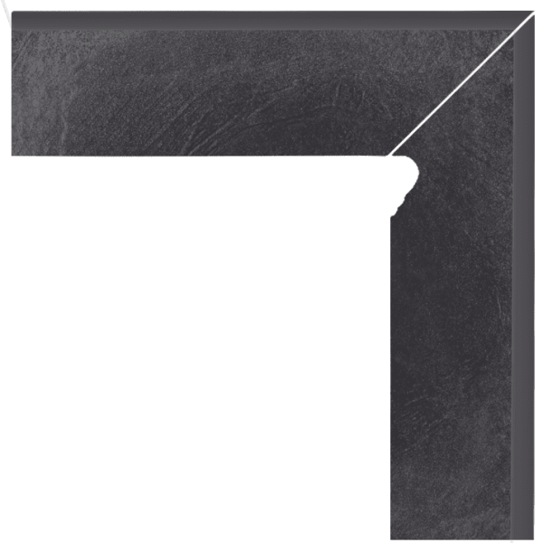 Plinta Klinker Paradyz Bazalto Grafit 2 Elemente Dreapta 8.1x30 cm