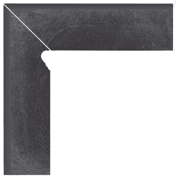 Plinta Klinker Paradyz Bazalto Grafit 2 Elemente Stanga 8.1x30 cm