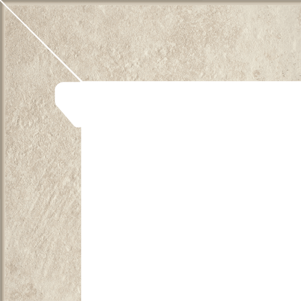 Plinta Klinker Paradyz Scandiano Beige 2 Elemente Stanga 8.1x30 cm