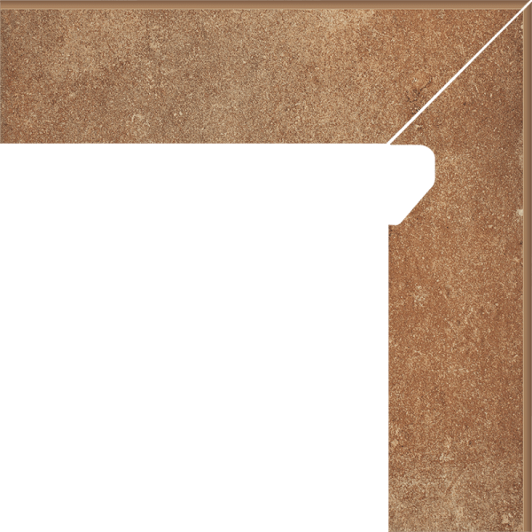 Plinta Klinker Paradyz Scandiano Rosso 2 Elemente Dreapta 8.1x30 cm
