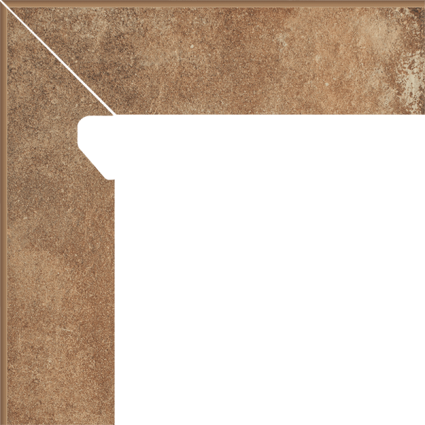 Plinta Klinker Paradyz Scandiano Rosso 2 Elemente Stanga 8.1x30 cm