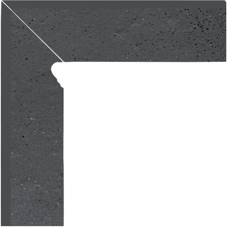 Plinta Klinker Paradyz Semir Grafit 2 Elemente Stanga 8.1x30 cm