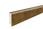 Plinta lemn stejar, maro inchis, furnir nuc, Bonet Barlinek, 60x16x2200mm