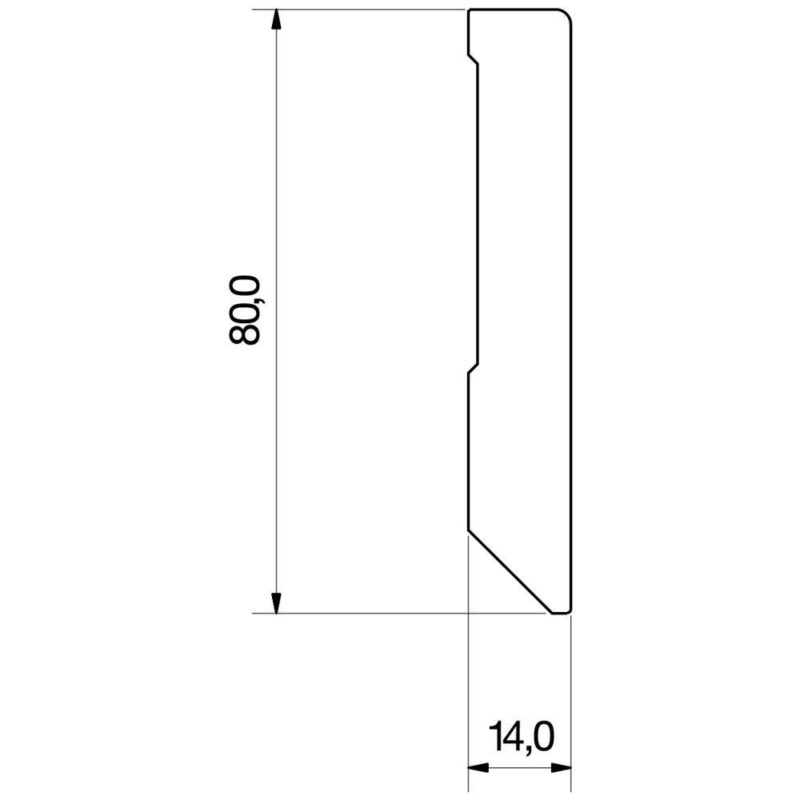 Plinta MDF EGGER L164 2400 x 14 x 80 mm
