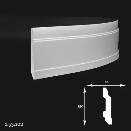 Plinta Poliuretan Gaudi 1.53.102 Flexibil 150x22x2000 mm