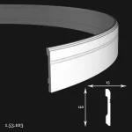 Plintă poliuretan Gaudi 1.53.103, flexibil, 110x15x2000 mm