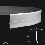 Plinta Poliuretan Gaudi 1.53.105 Flexibil 160x24x2000 mm