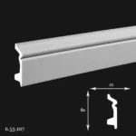 Plinta Poliuretan Gaudi 1.53.107 Flexibil 80x22x2000 mm