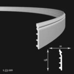 Plinta Poliuretan Gaudi 1.53.110 Flexibil 138x19x2000 mm