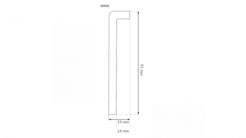 Plinta STIQ+ STP950 Alba Arbiton 95 x 19 x 2200 mm - imagine 4