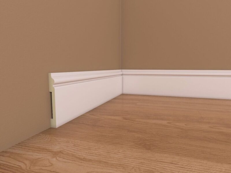 Plinta alba din poliuretan PL01 16x120x2000 mm - imagine 2