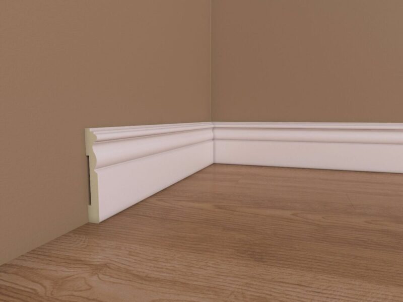 Plinta alba din poliuretan PL02 18x120x2000 mm - imagine 2