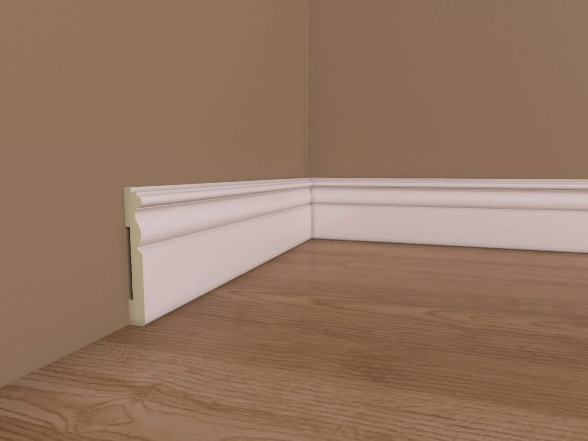 Plinta alba din poliuretan PL02 18x120x2000 mm