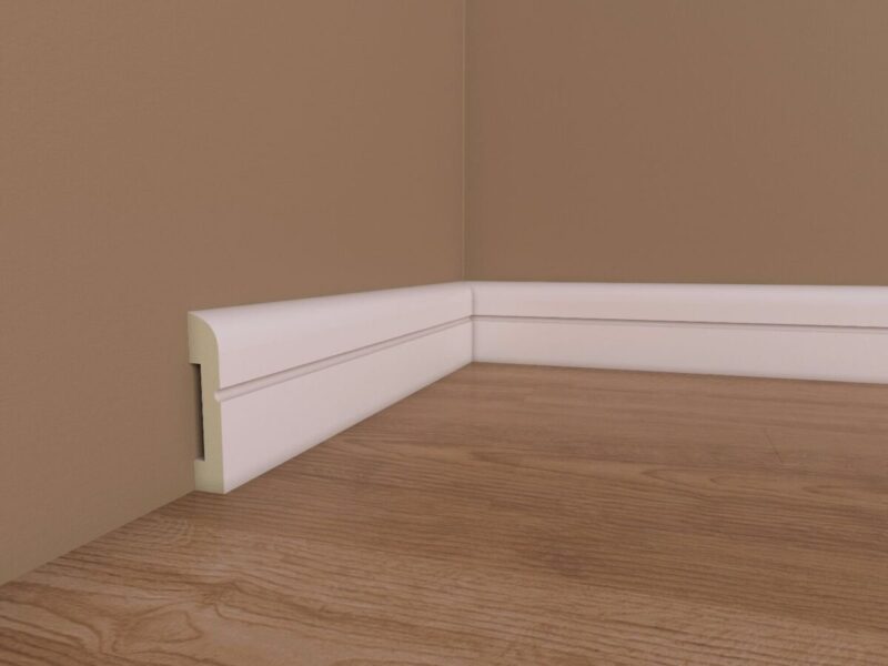 Plinta alba din poliuretan PL03 20x100x2000 mm - imagine 2