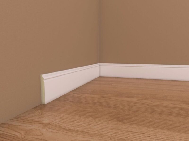 Plinta alba din poliuretan PL05 12x80x2000 mm - imagine 2