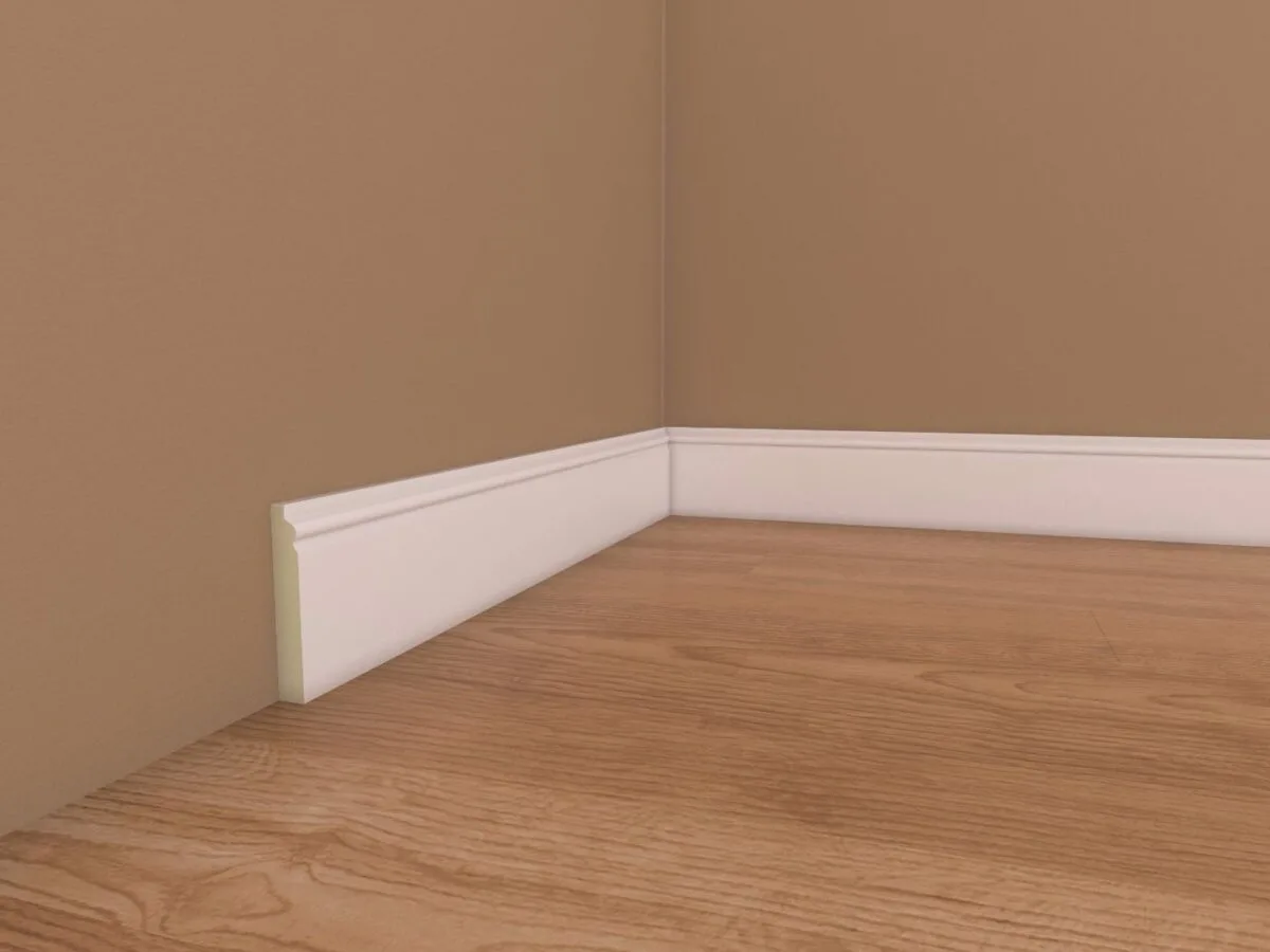 Plinta alba din poliuretan PL05 12x80x2000 mm