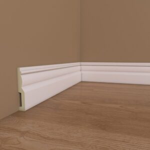 Plintă albă decorativă poliuretan PL06, 110x2000x19 mm