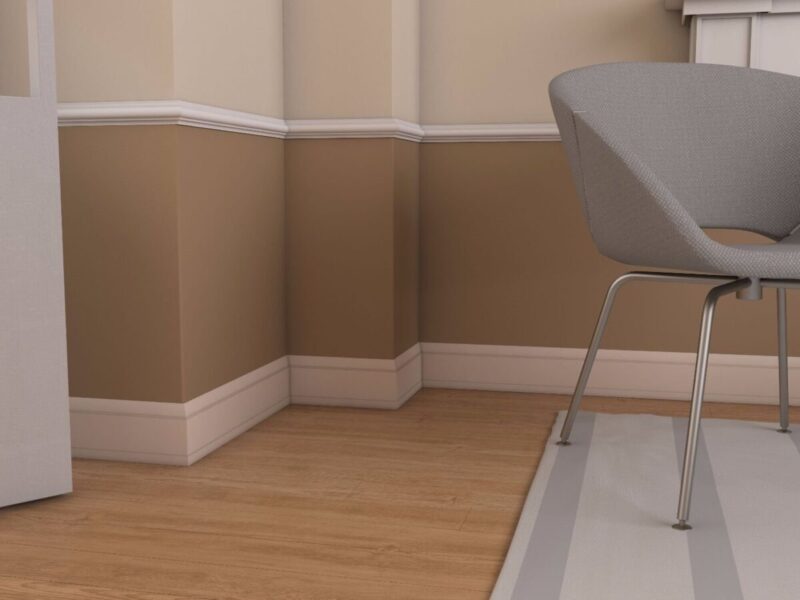 Plinta alba din poliuretan PL07 17x150x2000 mm - imagine 3