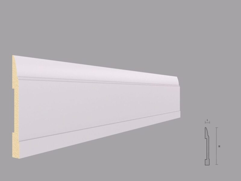 Plinta alba din poliuretan PL07 17x150x2000 mm - imagine 4