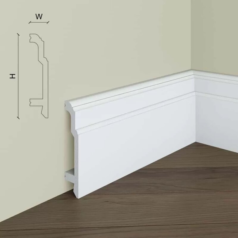 Plinta de podea Polimer rigid Manavi S10 105x23x2000 mm - imagine 4