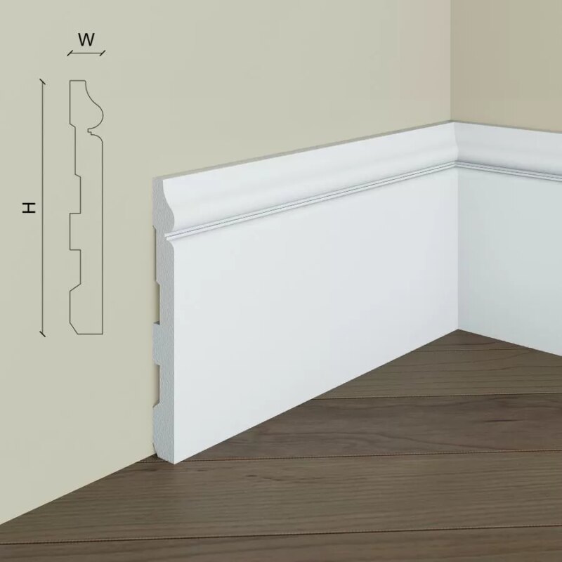 Plinta de podea Polimer rigid Manavi S15 138x17x2000 mm