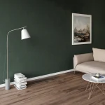 Plintă duropolimer albă cu profil minimalist, Manavi S16, 58x18x2000 mm