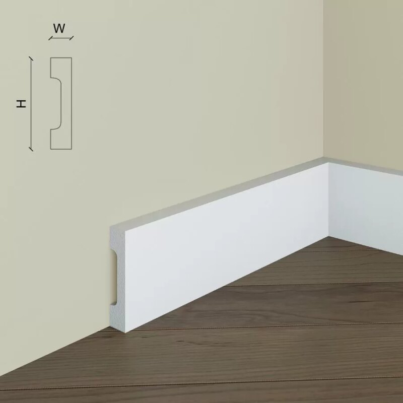 Plinta de podea Polimer rigid Manavi S3 70x16x2000 mm