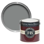 Vopsea gri mata 7 la suta luciu pentru interior Farrow and Ball Mostra Plummett No. 272 100 ml