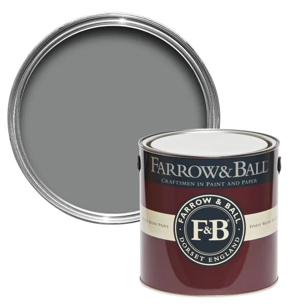 Vopsea gri mata 7 la suta luciu pentru interior Farrow and Ball Mostra Plummett No. 272 100 ml