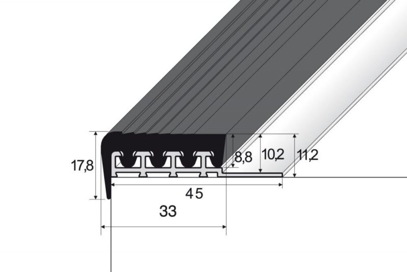 Profil A97 argintiu cu insertie A98 roscat 2.5 M - imagine 2