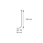 Profil plinta PVC alb, rotunjit linoleum, Hohlkehl, 10 cm, 2.5 m