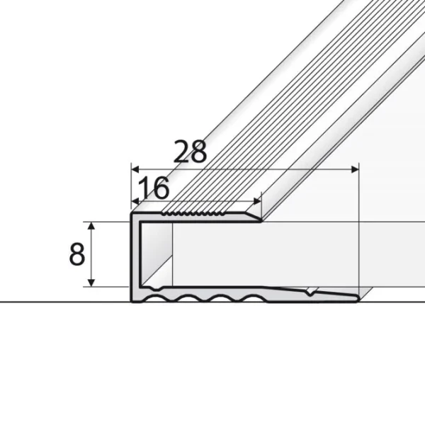 Profil aluminiu stejar 0.9 ml A63