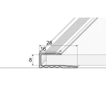 Profil aluminiu bronz 2.7 ml A63