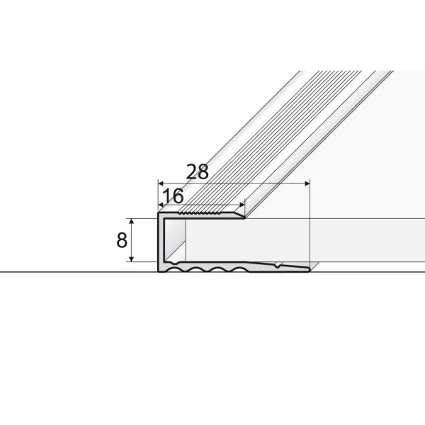 Profil aluminiu bronz 2.7 ml A63