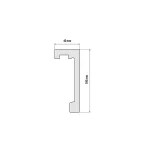 Profil scafa galerie LED Durotec LK 01 2.44 ml/buc dim. 244 x 10 x 4