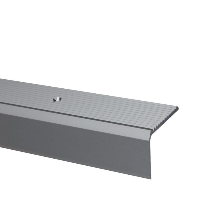 Profil aluminiu treapta cu striații, SET S33, argintiu, 44x23 mm, 0.93 m