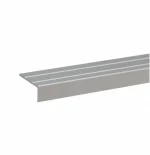 Profil aluminiu treapta, autoadeziv, argintiu, antiderapant, SET S46, 25x10x100 mm