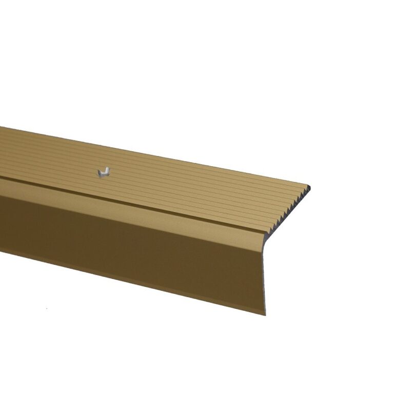 Profil trepte S33, protecție antiderapantă, auriu, 2.7 m, 44x23 mm