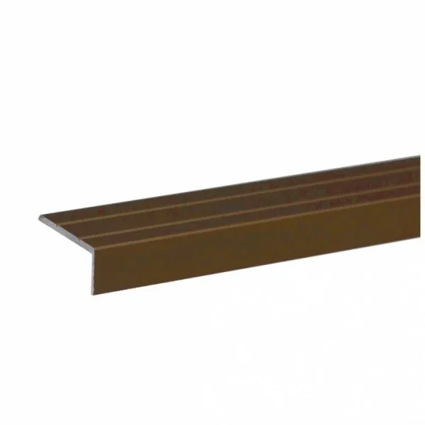 Profil trepte aluminiu, protecție, bronz, antialunecare, S46, 1ml