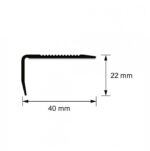 Profil aluminiu trepte, sampanie, 40x22 mm 3 ml S42