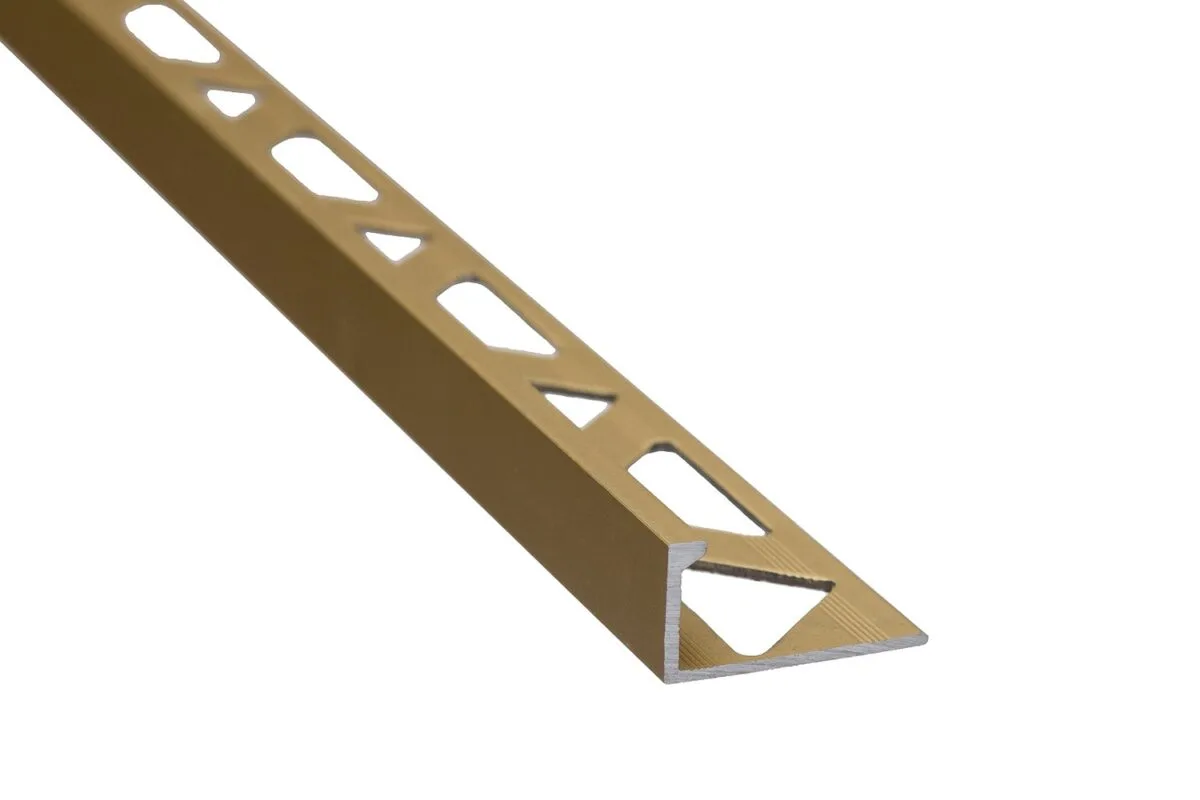 Profil terminatie aluminiu drept auriu 2 ml S51