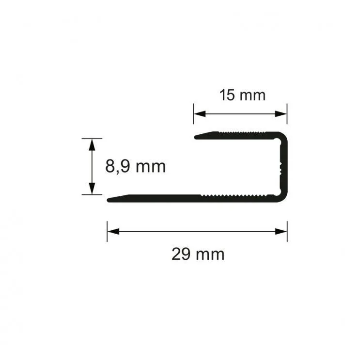 Profil terminatie parchet 2.7 ml sampanie cod S63