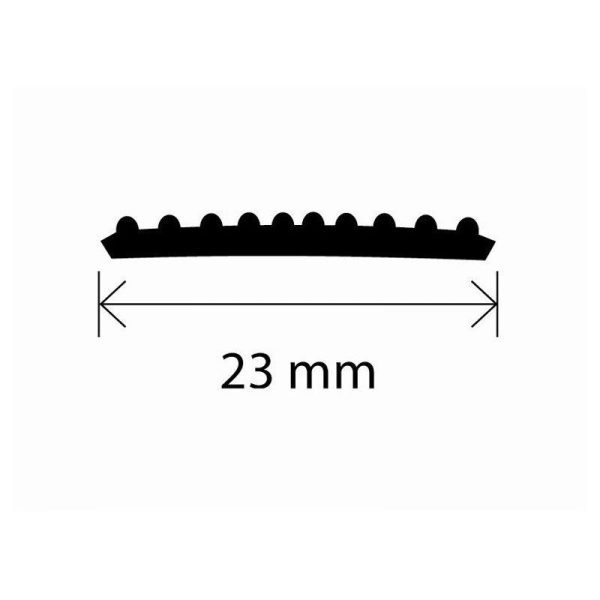 Profil treapta argintiu cu canal antiderapant 3 ml cod S100