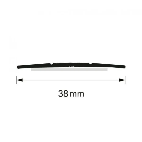 Profil trecere 38mm plat negru 2.7 ml cod S04